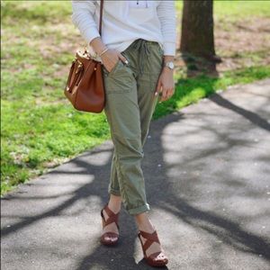 Lou & Grey for LOFT green army casual pants